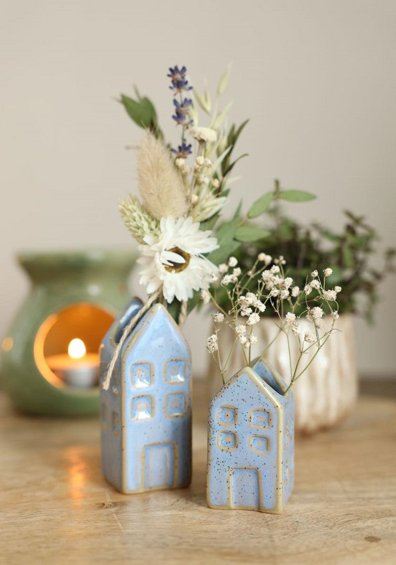 Flowervase houses Amsterdam small l.3 w.3 h.6cm 4 ass. color