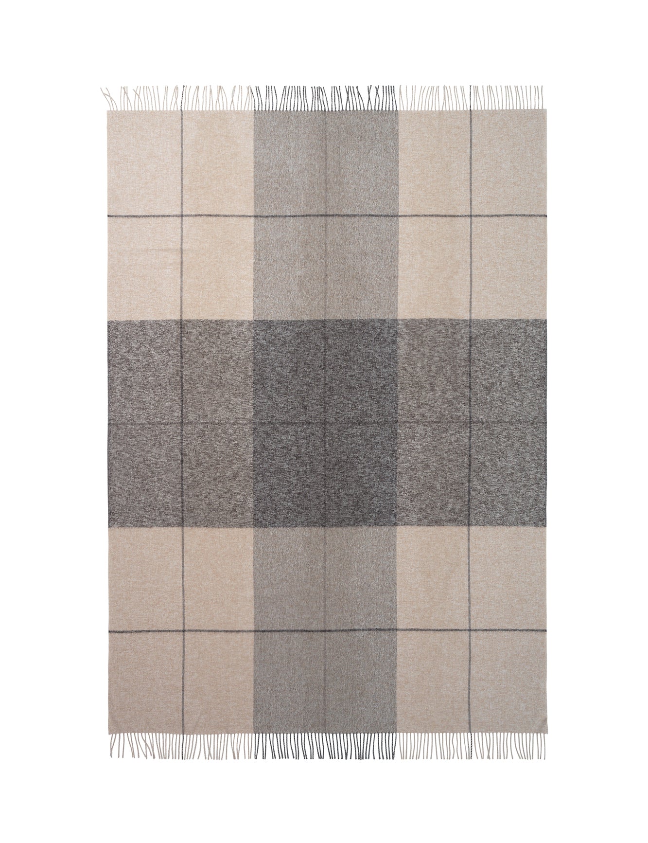 Blocks throw Beige/brown