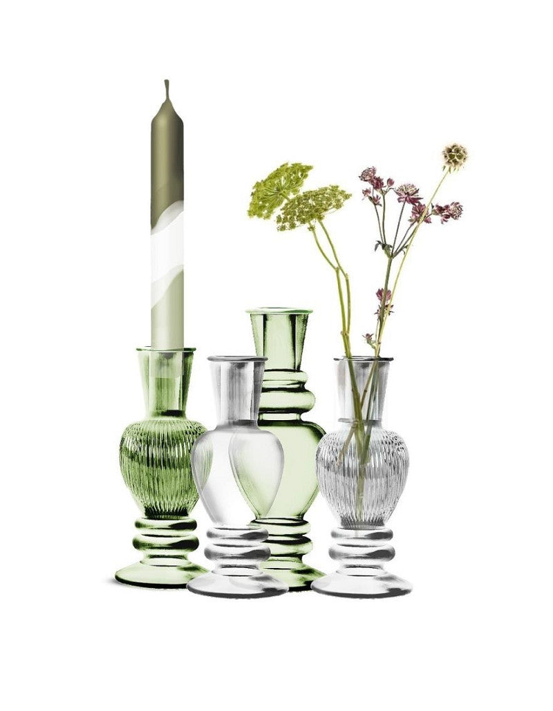 Venice vase candle h.15,5 Ø5,7 light pink 2 ass.