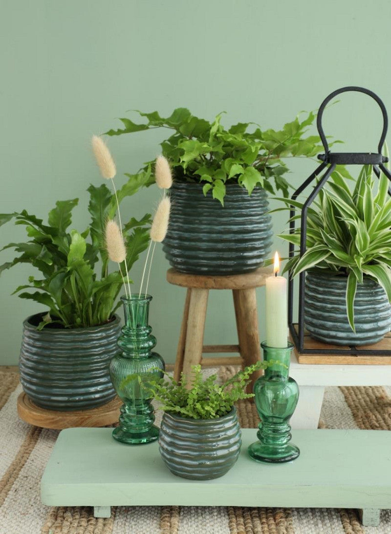 Ideas 4 Seasons Rise pot Ø13.5 h.10 cm dark green