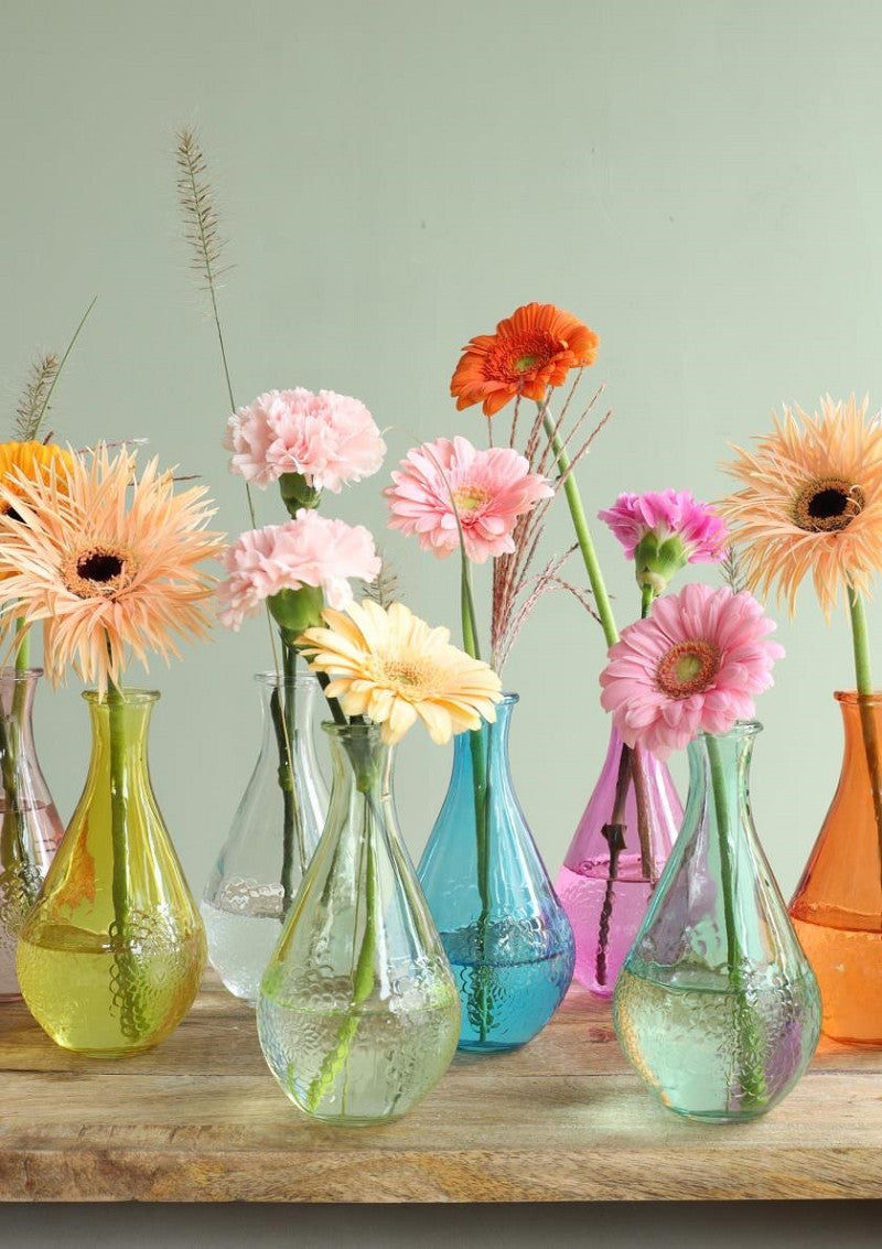 Vase Dahlia Ø9 h.16 cm ocean blue