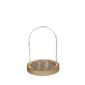 LED dome with wooden base Ø12 h.16.5 cm
