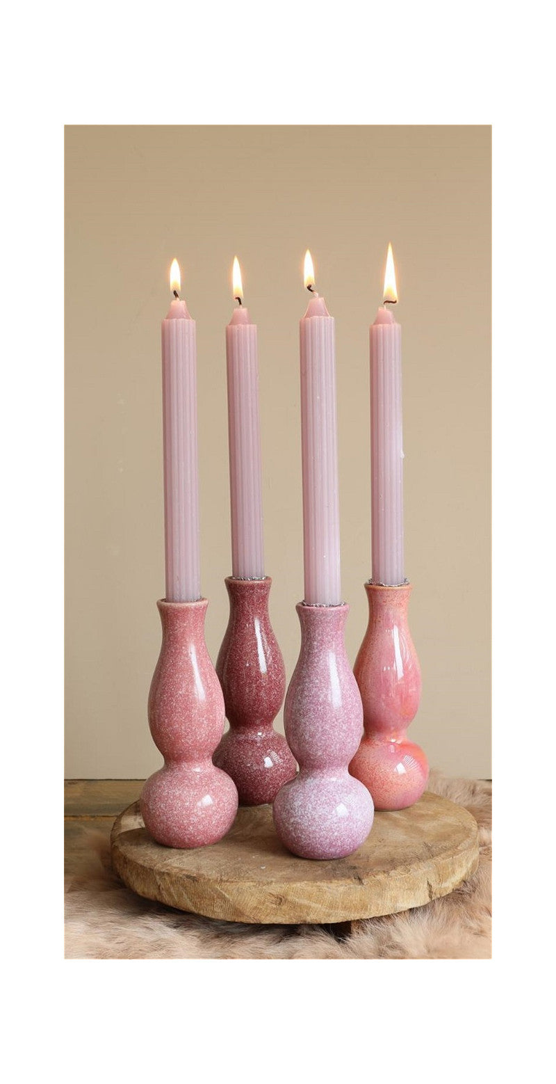 Vase Ivy h.15 Ø6 cm pink 4 ass colours