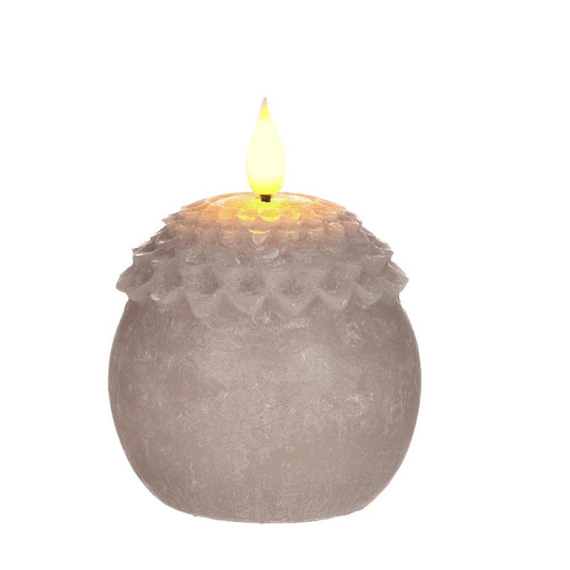 Ideas 4 Seasons LED wax flower pearl Ø9 h.12 cm beige