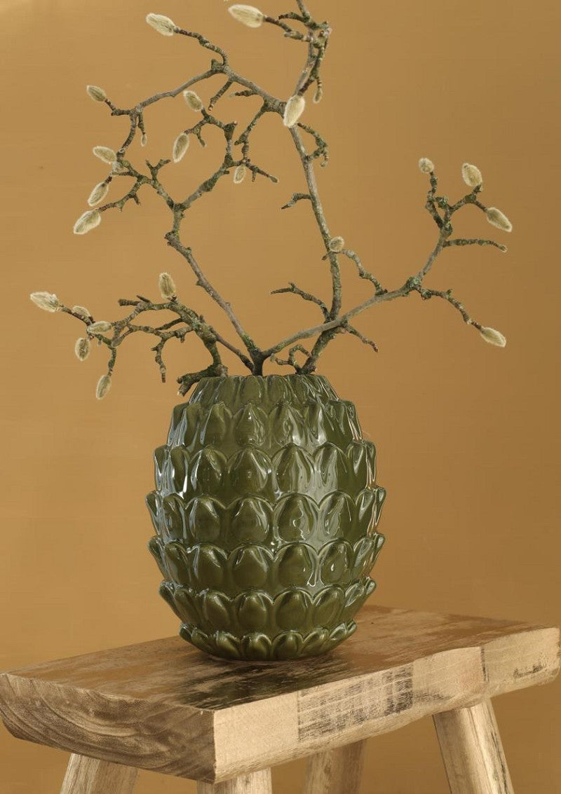 Vase Maya Ø18 h.20 cm olive