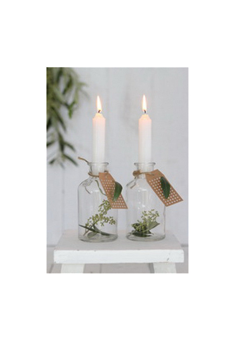 Ideas 4 Seasons Taper candle h.11 cm white set 7
