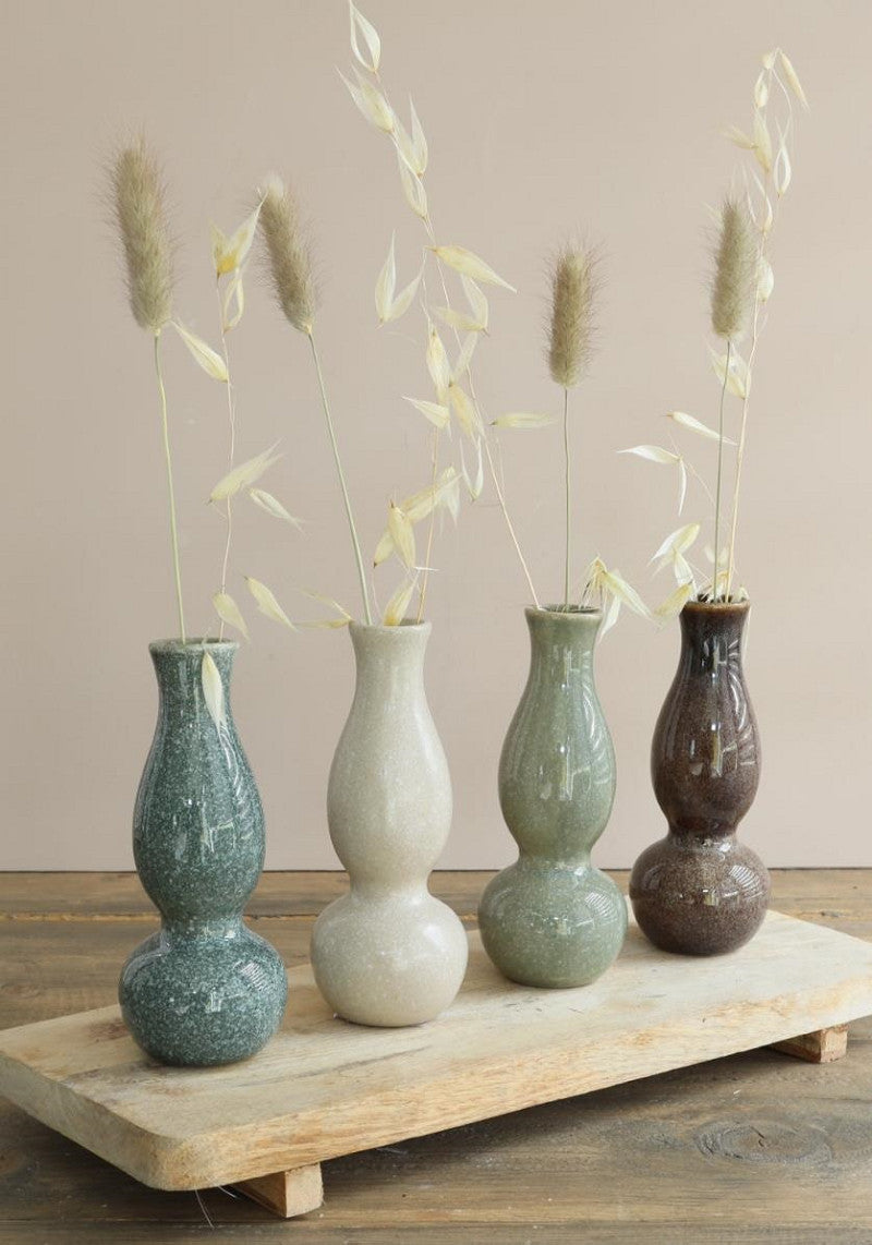 Vase Ivy h.15 Ø6 cm green 4 ass colours