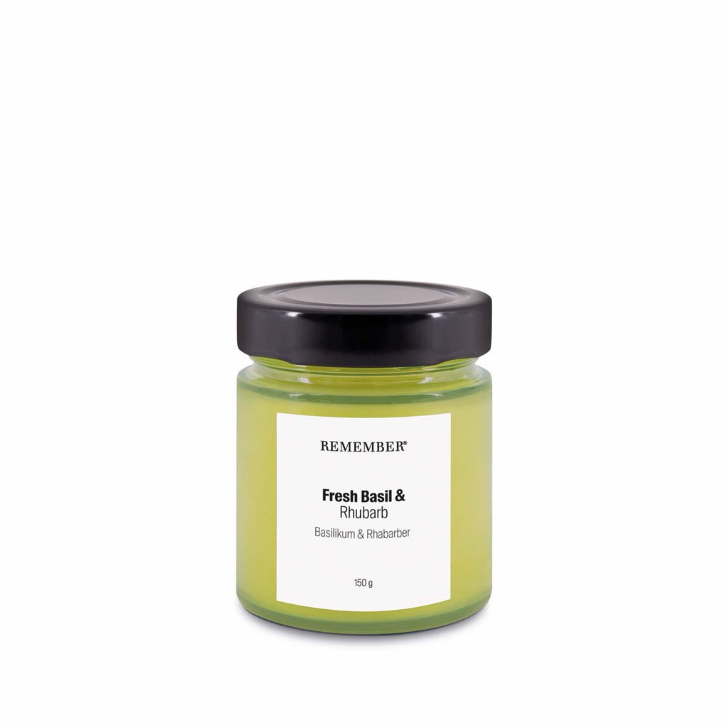 *SALE* Scented candle 'Fresh Basil & Rhubarb' — Remember