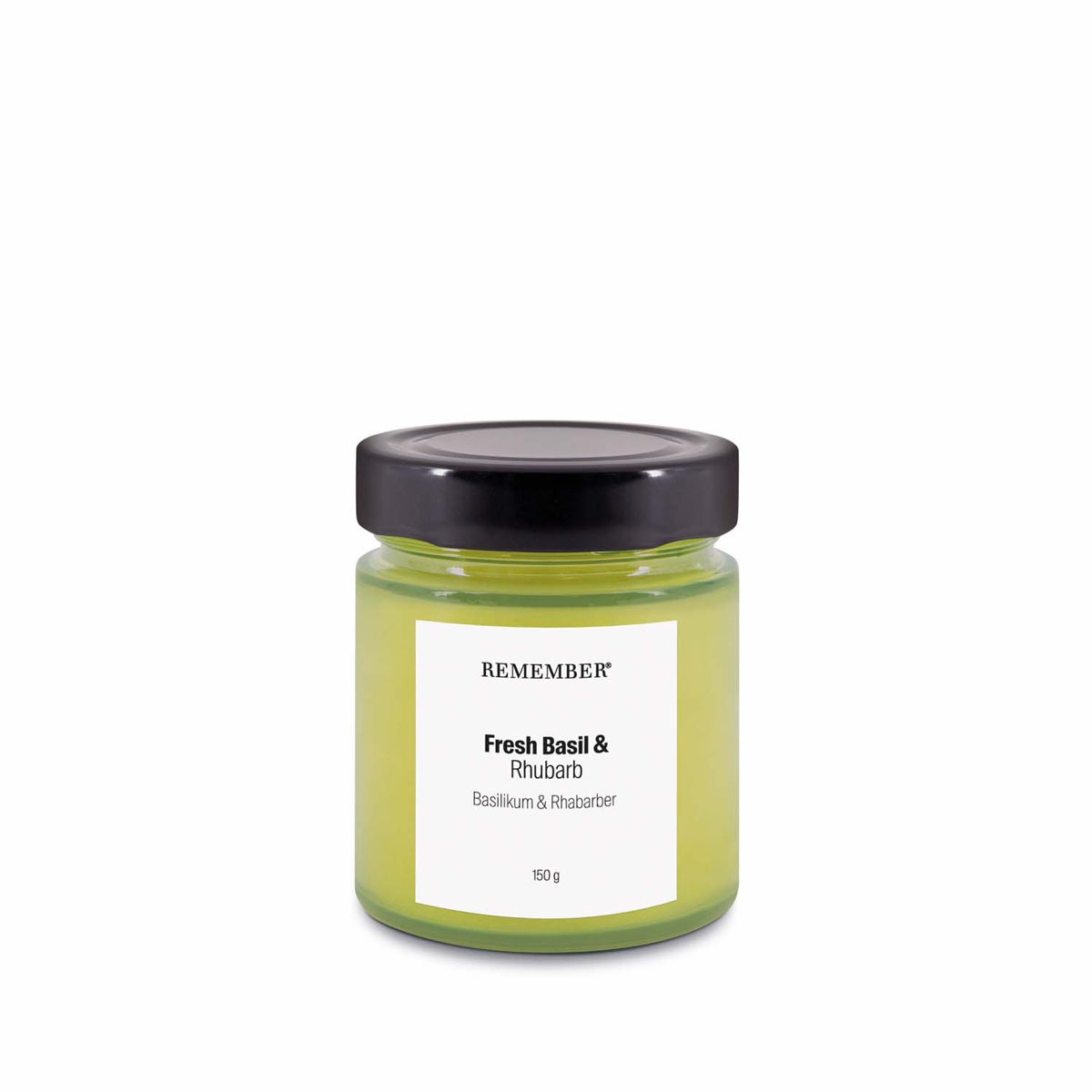*SALE* Scented candle 'Fresh Basil & Rhubarb' — Remember