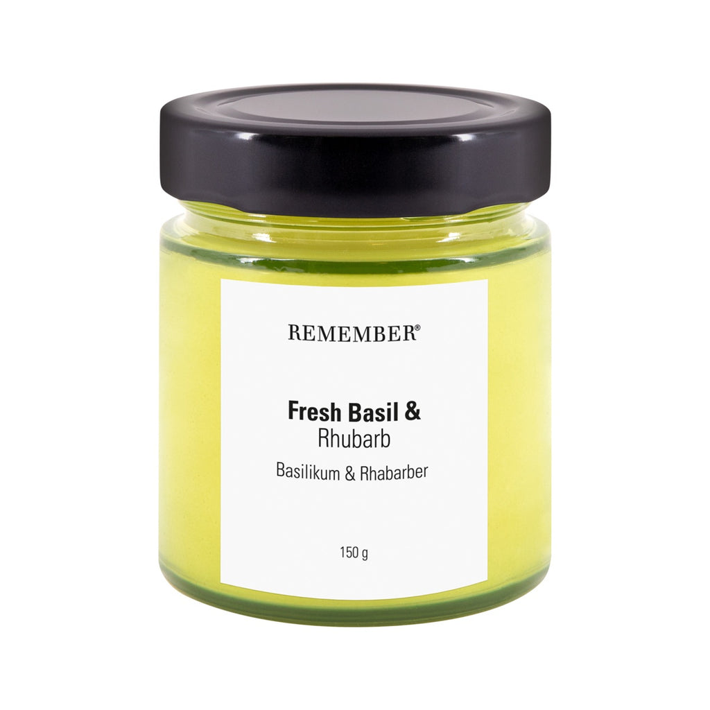 Scented candle 'Fresh Basil & Rhubarb'