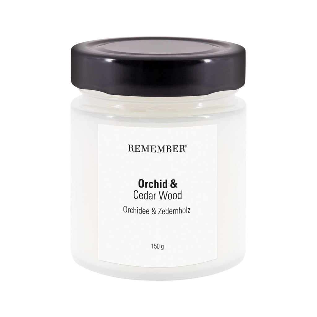 Scented candle 'Orchid & Cedar Wood'