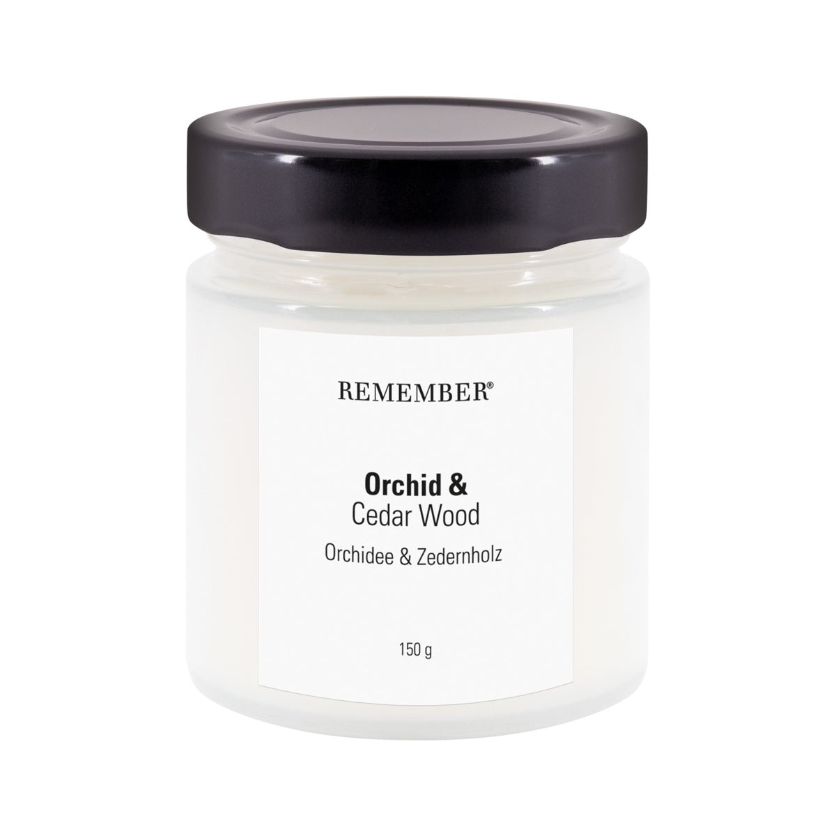 Scented candle 'Orchid & Cedar Wood'