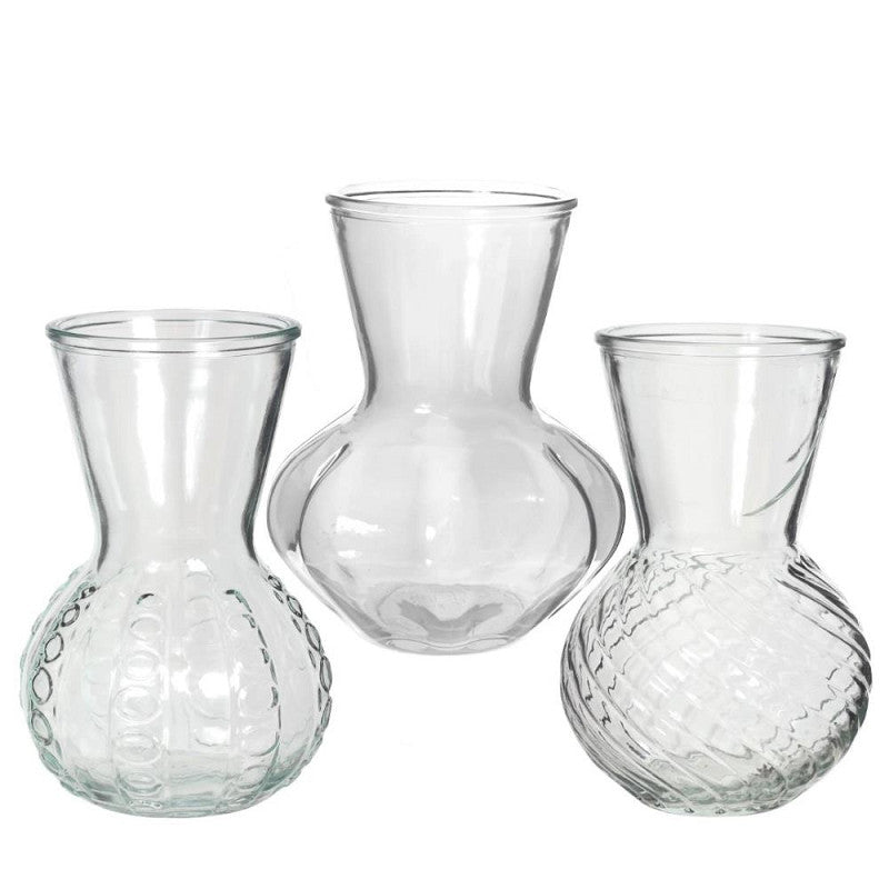 Vase Kristal 3 ass. Ø13 h.18 cm clear