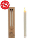 LED honeycomb candle set/2 Ø2.2 h. 25cm Creme w. timer