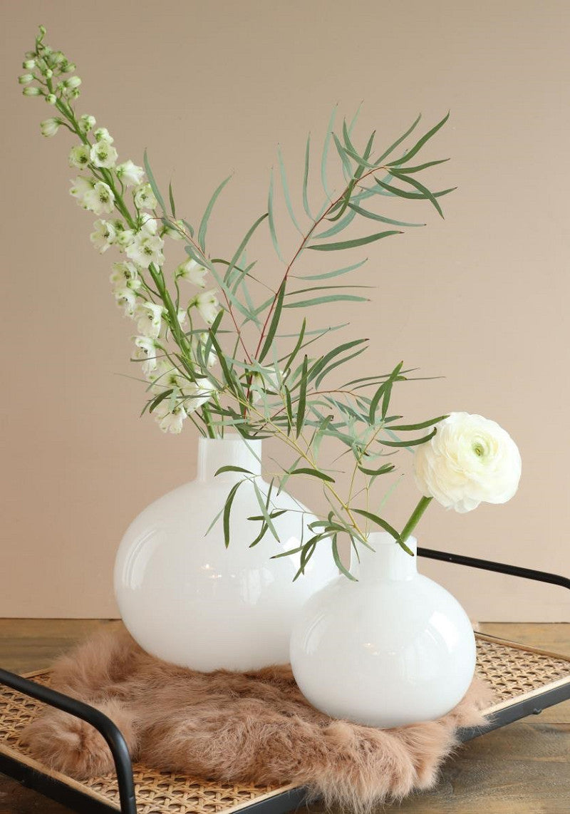 Vase Rose Ø13xh.13cm white