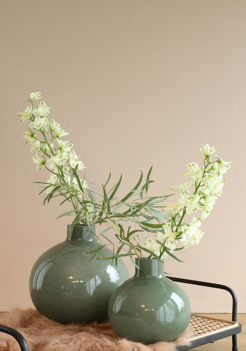 Vase Rose Ø18xh.18cm green