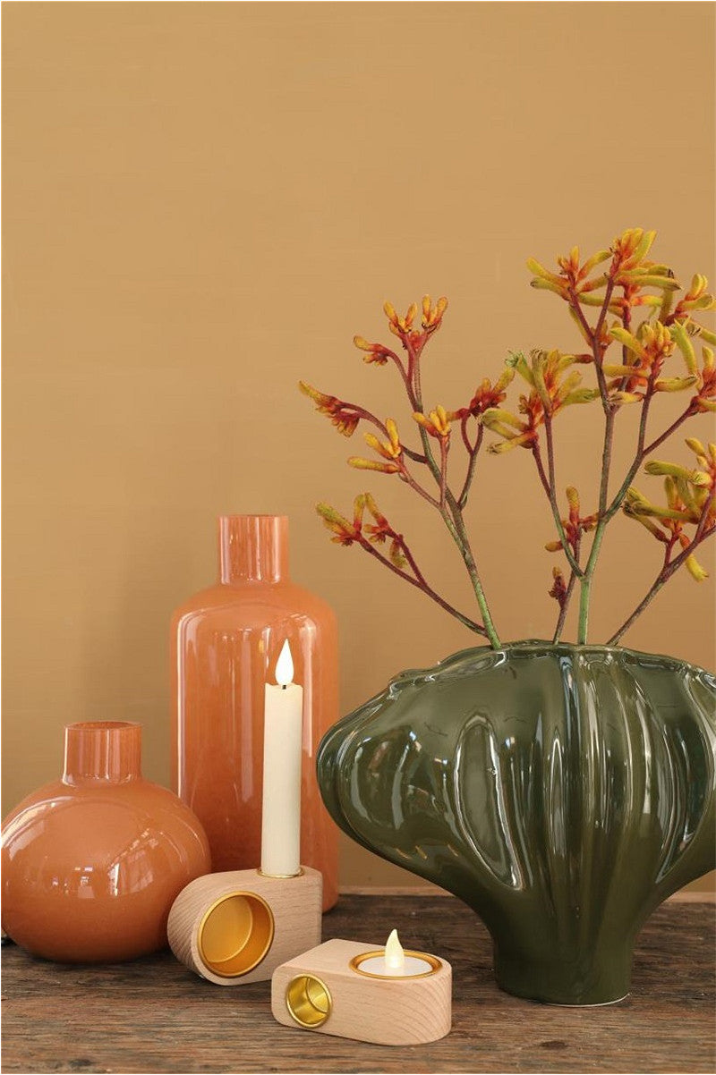 Vase Ayla 27cm x 12cm h 19cm olive
