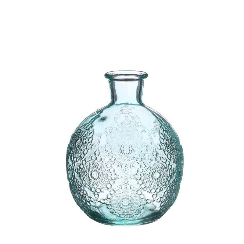 Bologna bottle h.12 Ø9,5 cm light blue