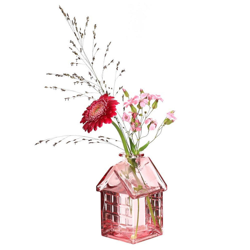 Glass home light pink l.7 w.7 h.7 cm