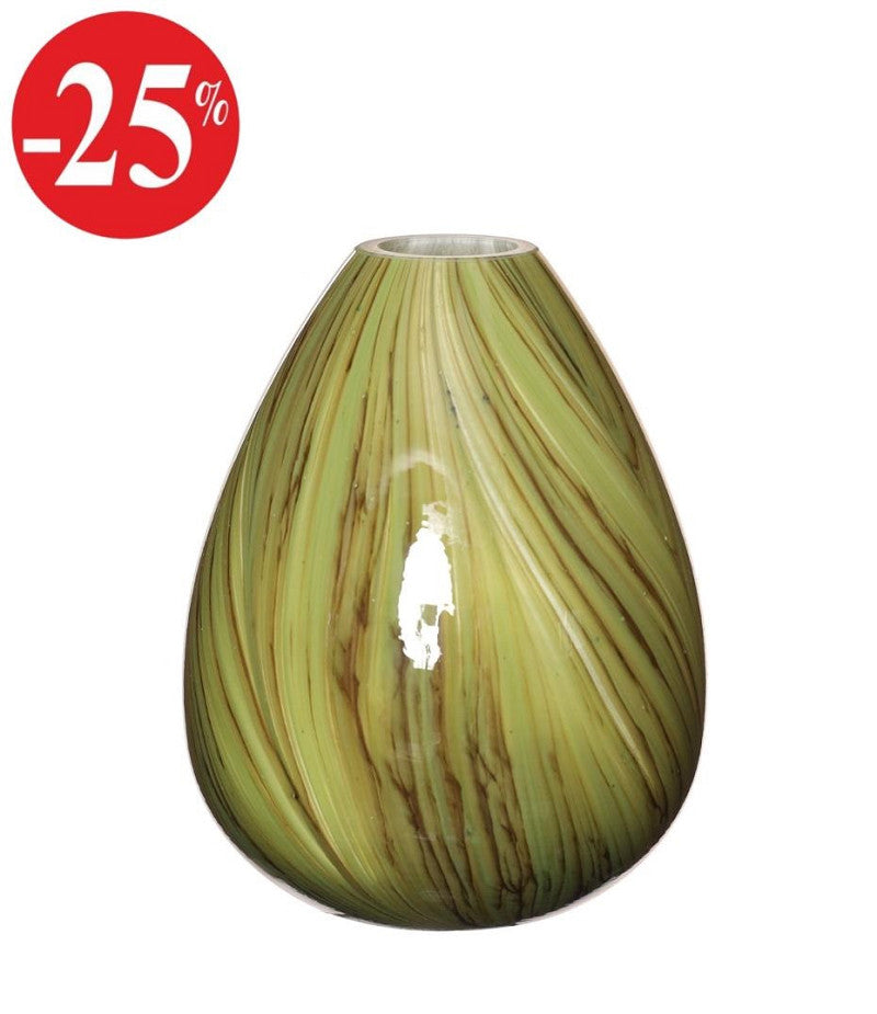 Vase Lily Twist Ø12xh.15cm green