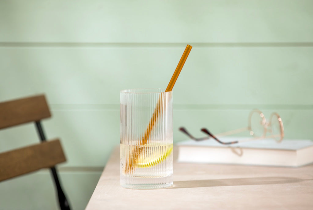 Glass straws, set of 6