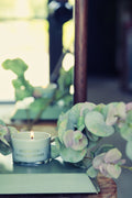 SALE My Flame Lifestyle Scented soy candle in glass jar with double charm Green Sending you good luck wishes — My Flame