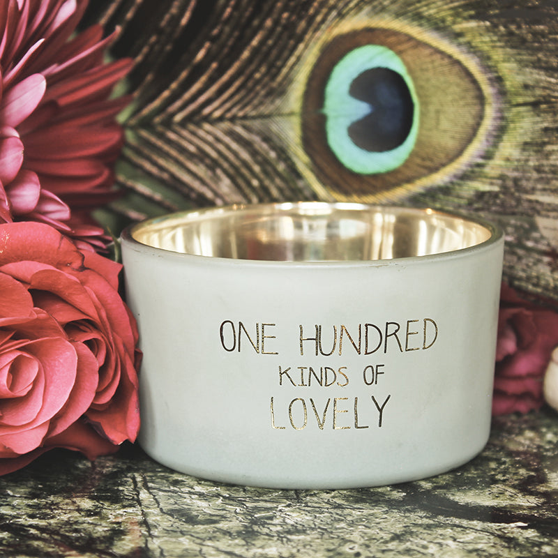 SALE My Flame Lifestyle Scented soy candle in glass jar with wood wick Matt Green One hundred kinds of lovely — My Flame