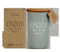 SALE My Flame Lifestyle Scented soy candle in glass jar Green Enjoy life to the fullest Minty Bamboo — My Flame