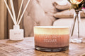 SALE My Flame Lifestyle Scented soy candle in glass jar Grey Explore. Dream. Discover. Amber's Secret — My Flame