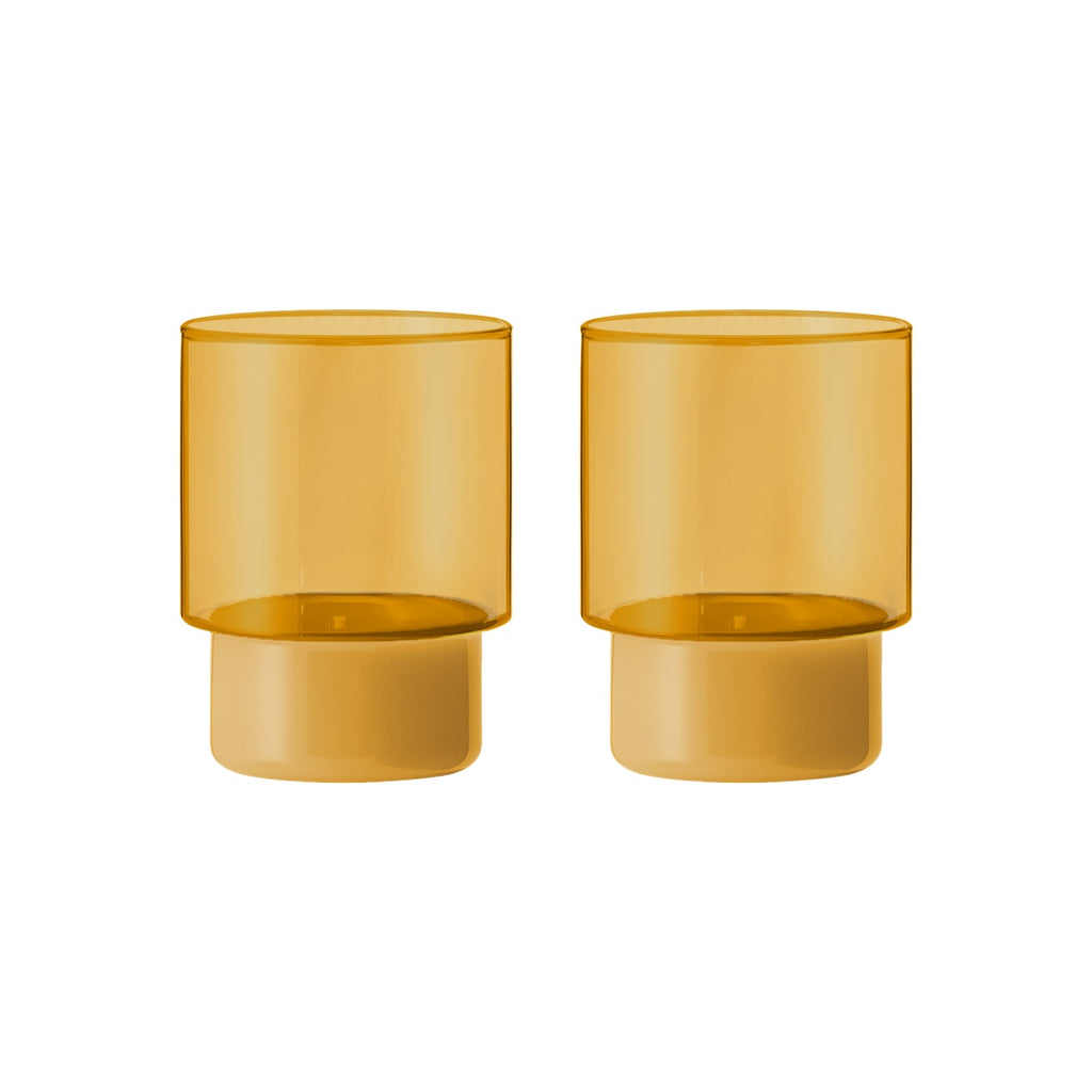 Drinking glasses Jill yellow, set of 2 — Remember