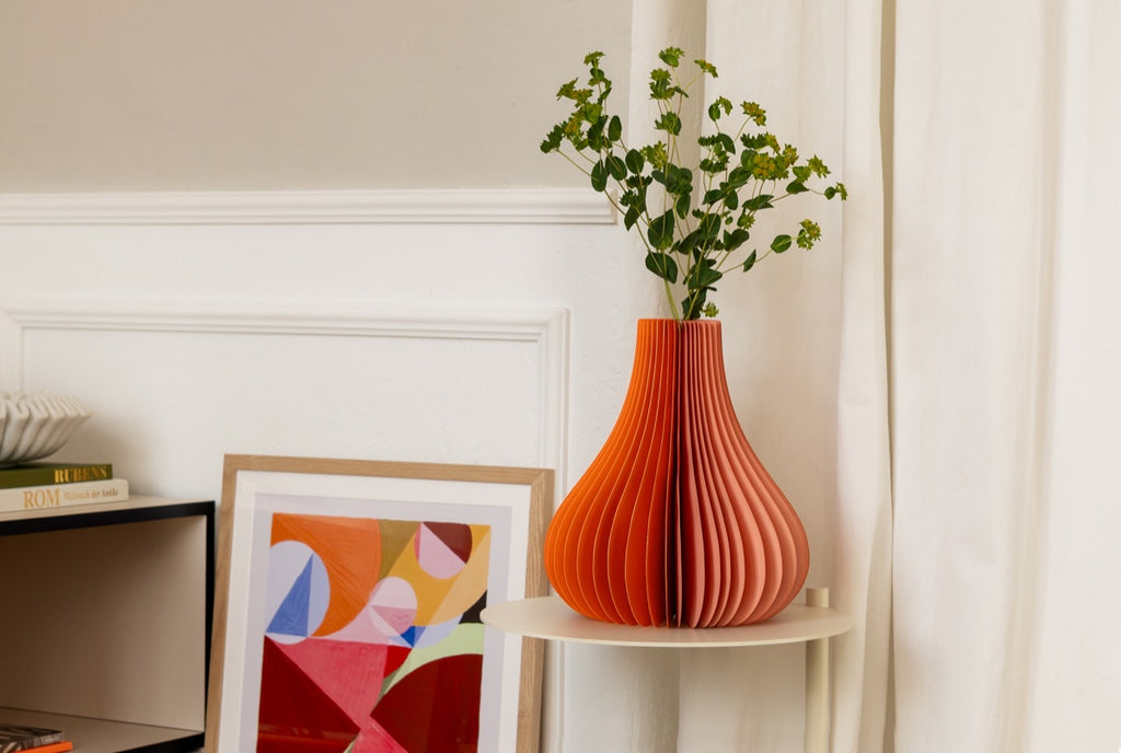 Paper vase 'Yuki' orange