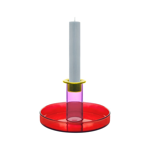 Candle holder 'Lucy' red