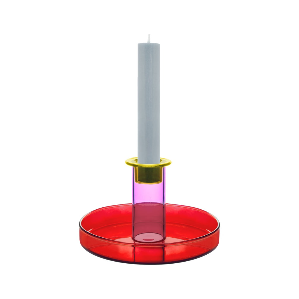 Candle holder 'Lucy' red