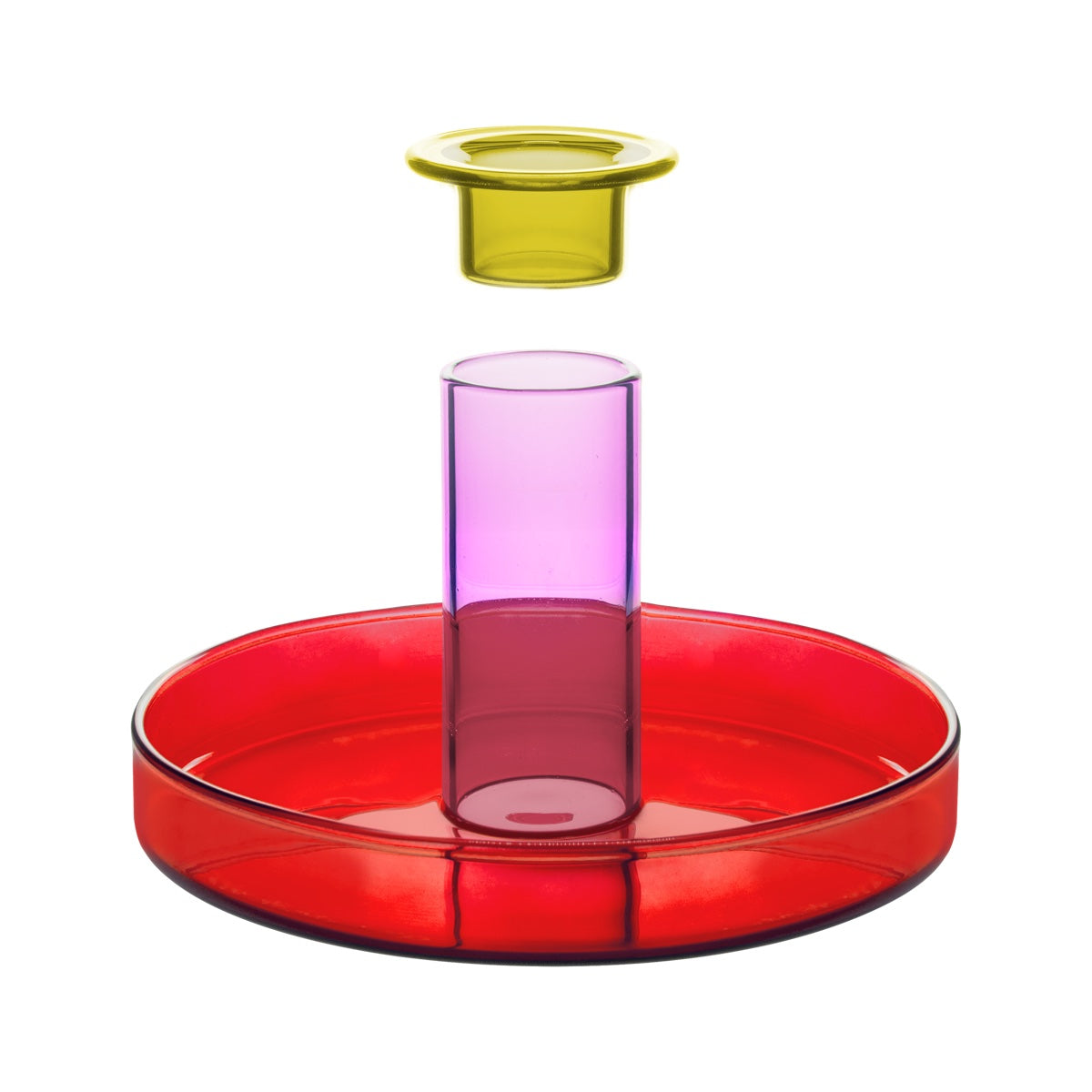 Candle holder 'Lucy' red
