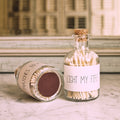 SALE My Flame Lifestyle Matches in glass bottle White Light my fire — My Flame