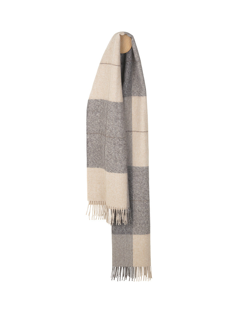 Praque scarf Beige/dark grey