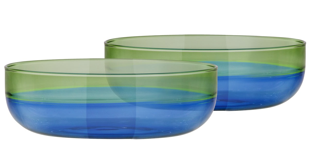 Small glass Bowls 'ocean', set of 2 — Remember