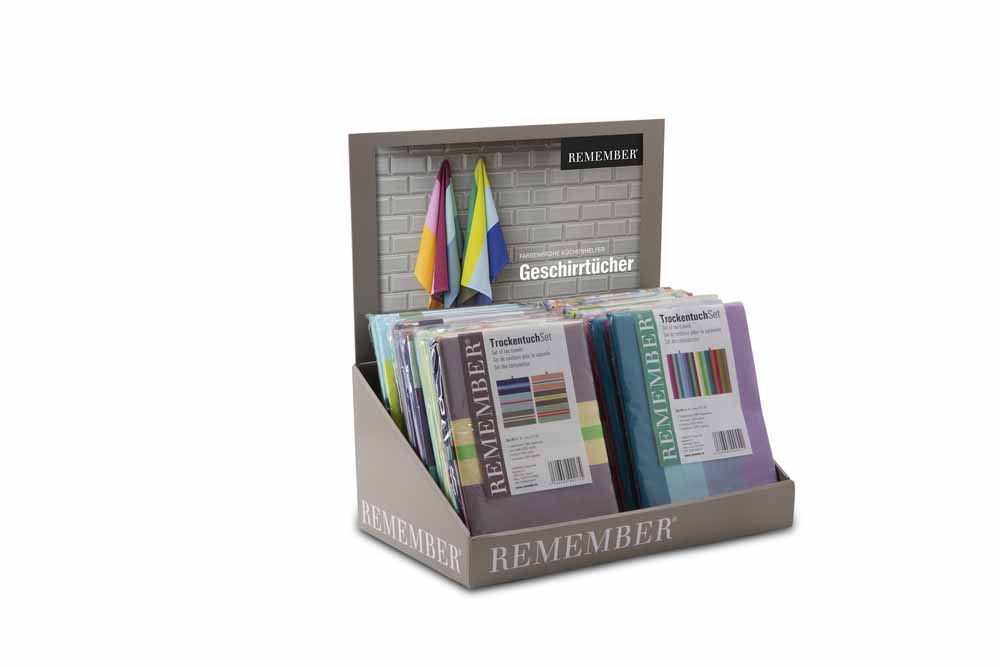 *SPECIAL OFFER* Cardboard display for tea towels with 16 pieces — Remember