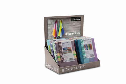 *SPECIAL OFFER* Cardboard display for tea towels with 16 pieces — Remember