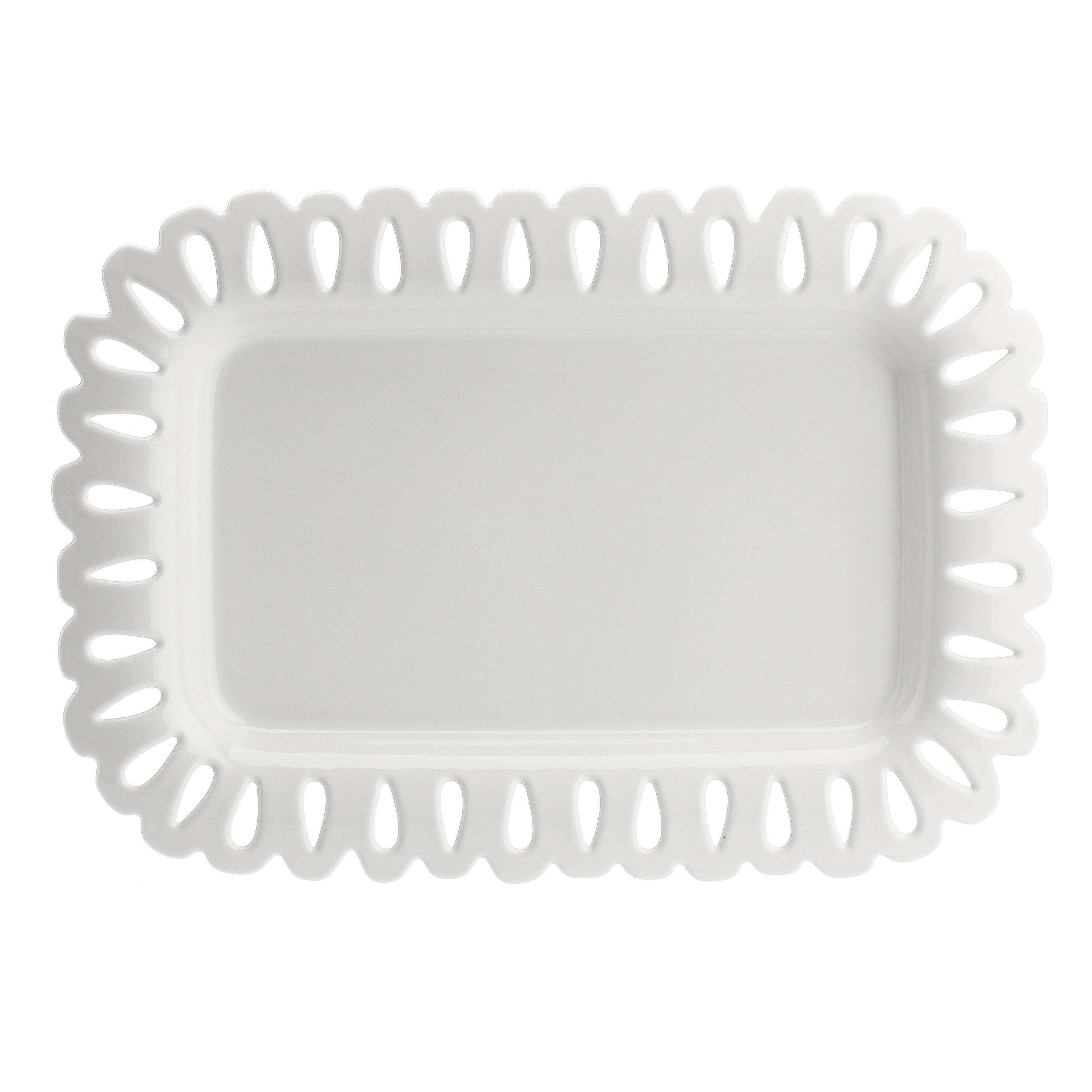 Giulietta Carved Rect Platter 31X22 Cm — Lenet