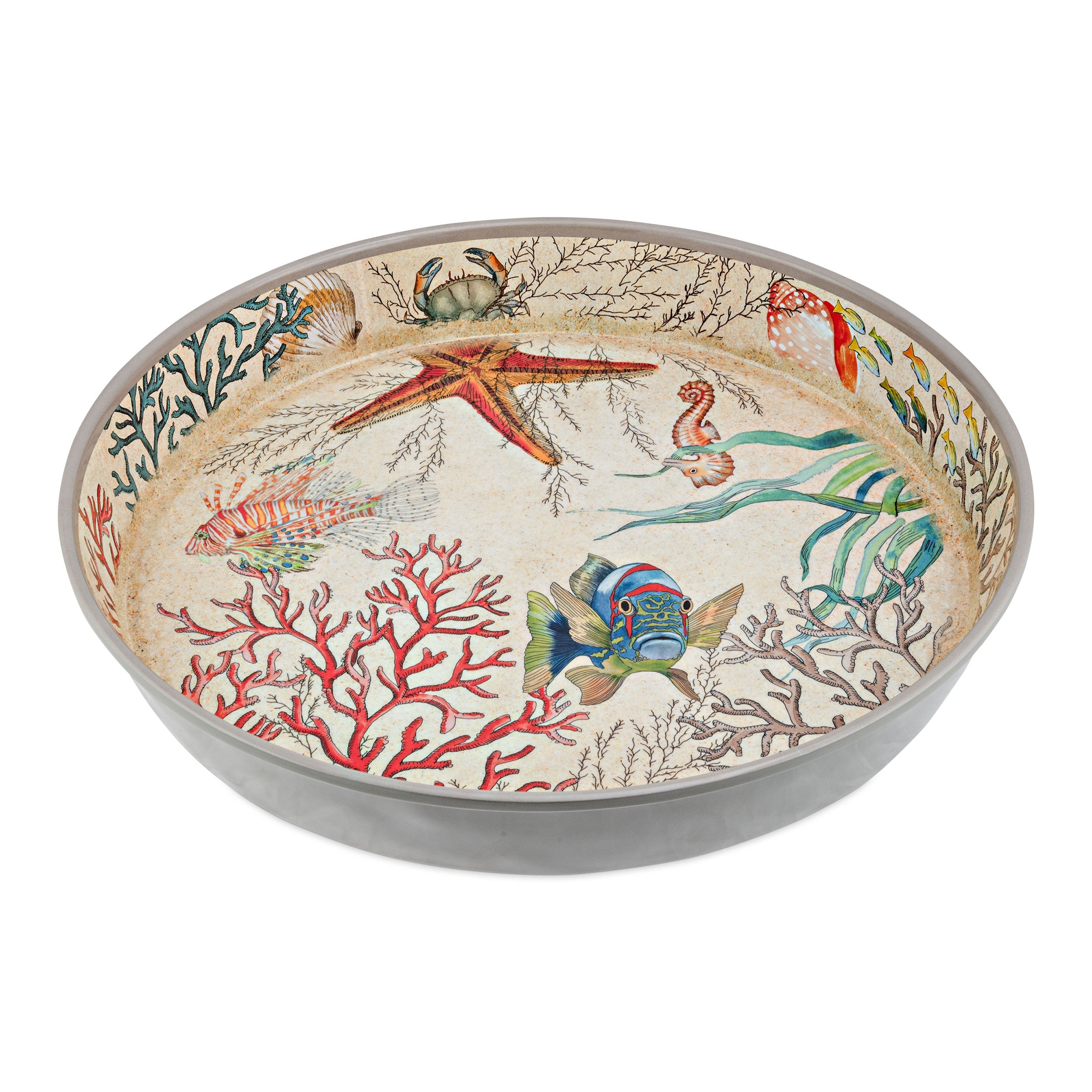 Sea Life Outdoor Round Tray 35 Cm