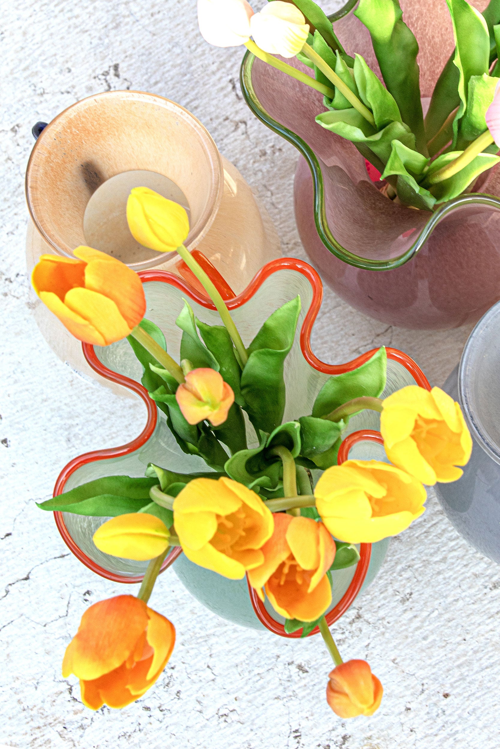 Pastello Green Volant Vase