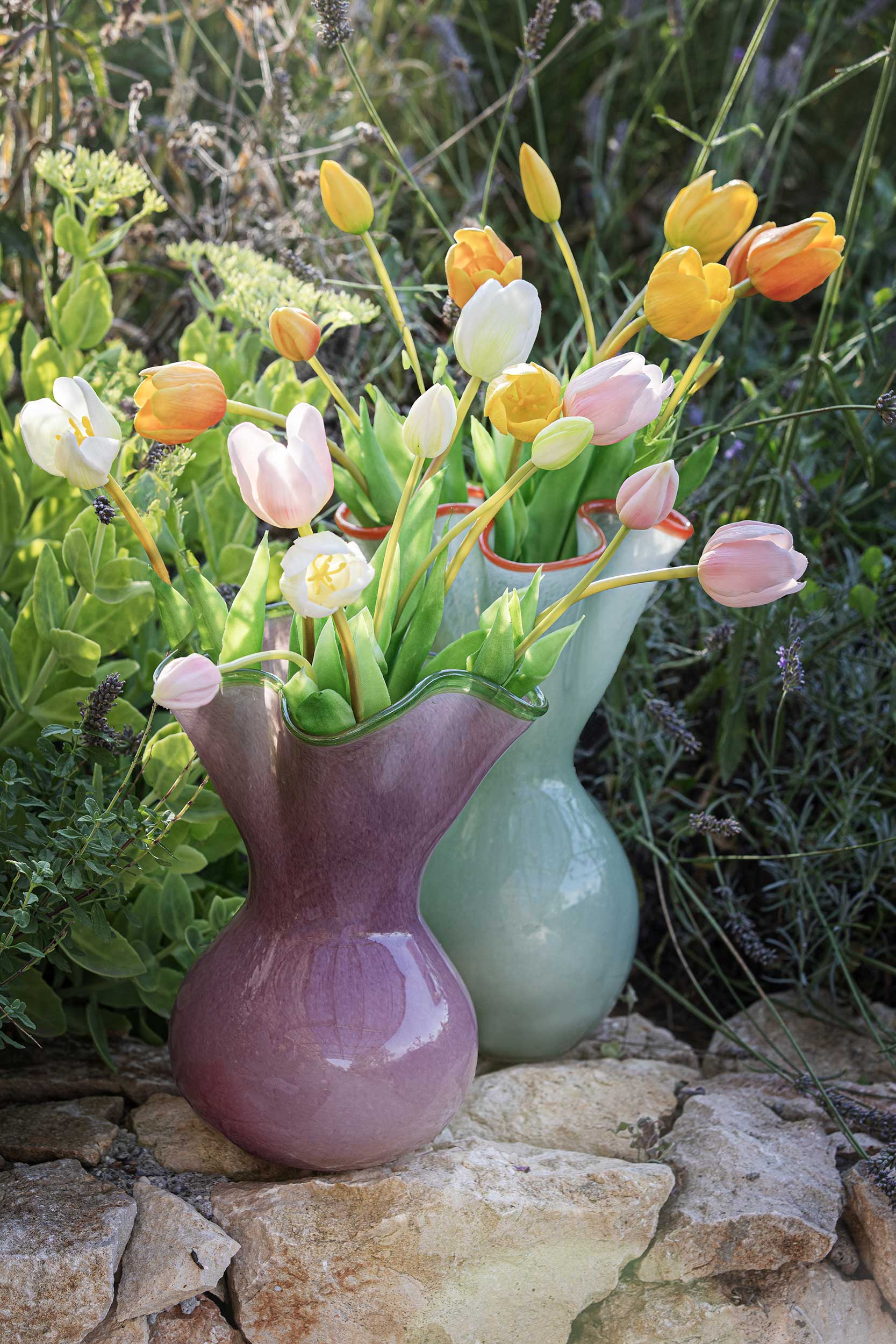 Pastello Green Volant Vase