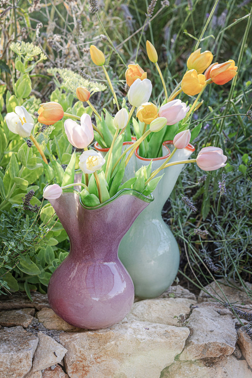 Pastello Pink Volant Vase