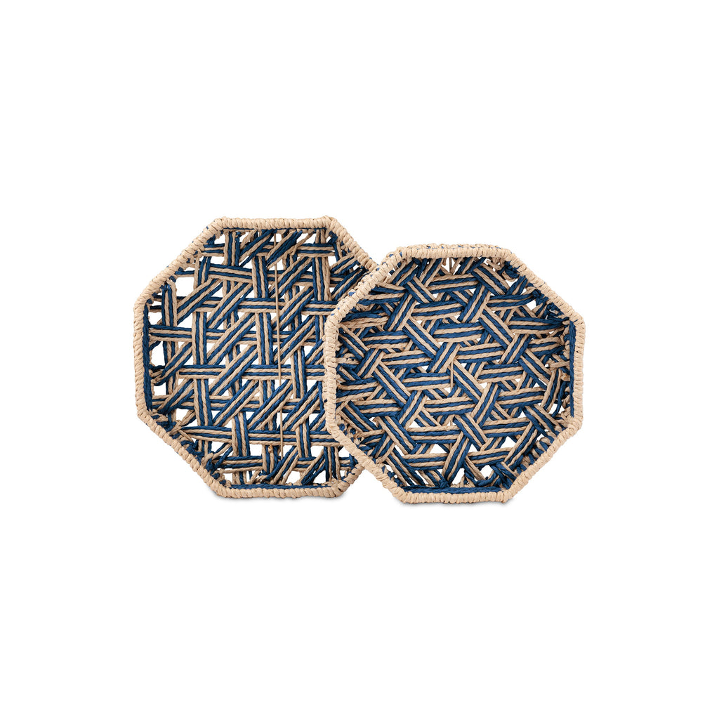Incarta Set 2 Octagon Tray Blue — Lenet