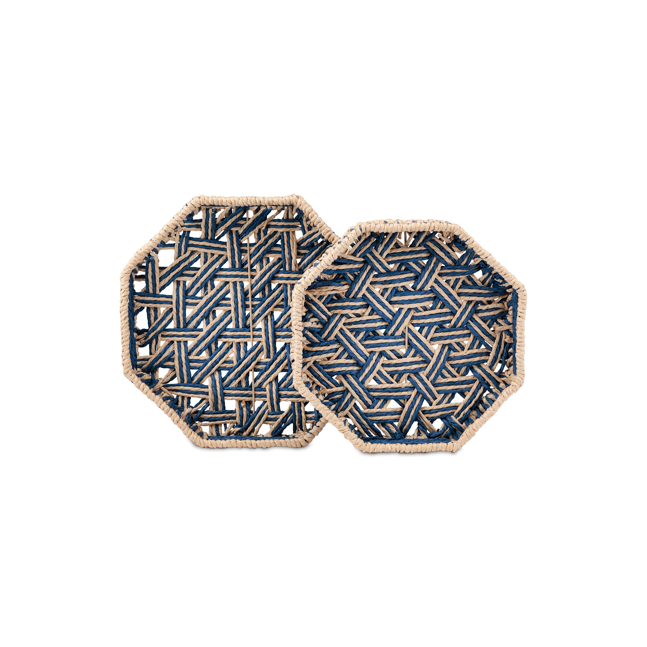 Incarta Set 2 Octagon Tray Blue — Lenet