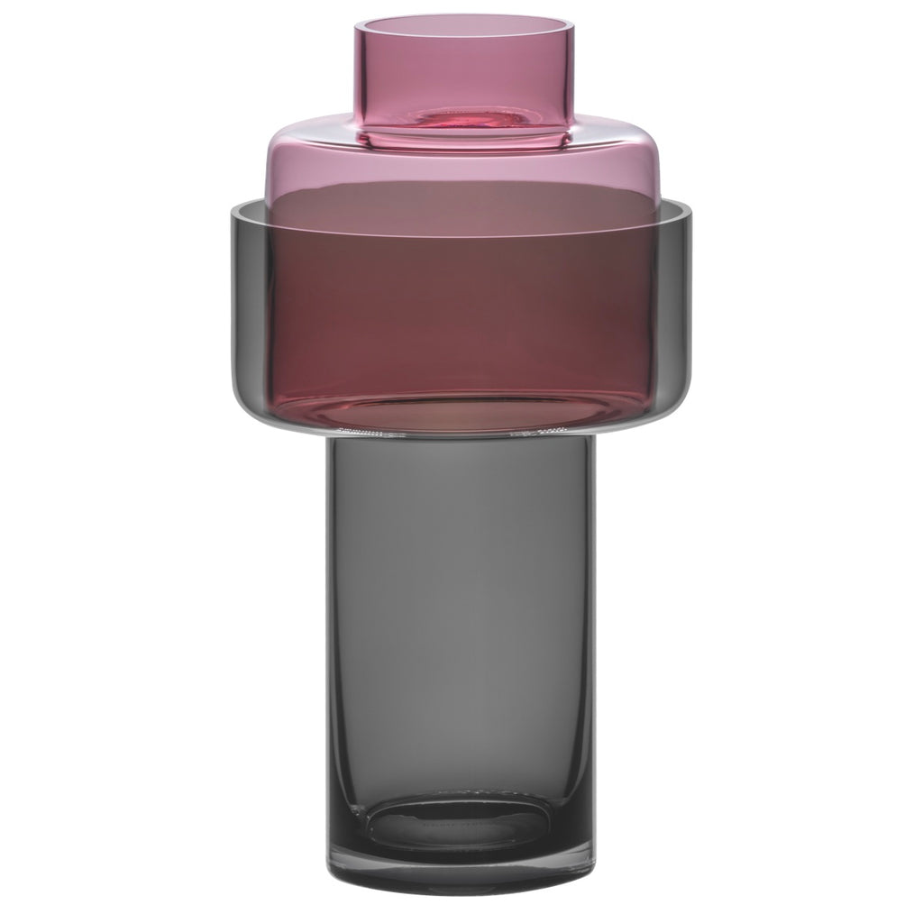 Glass vase 'Aura' purple