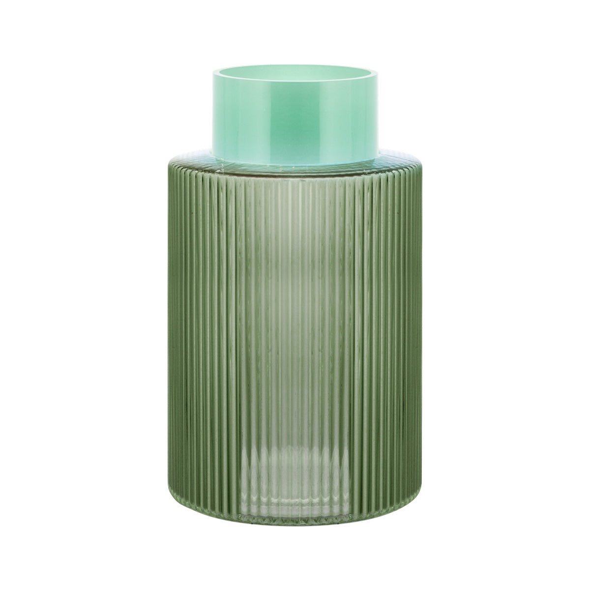 Glass vase Groove ,green' — Remember
