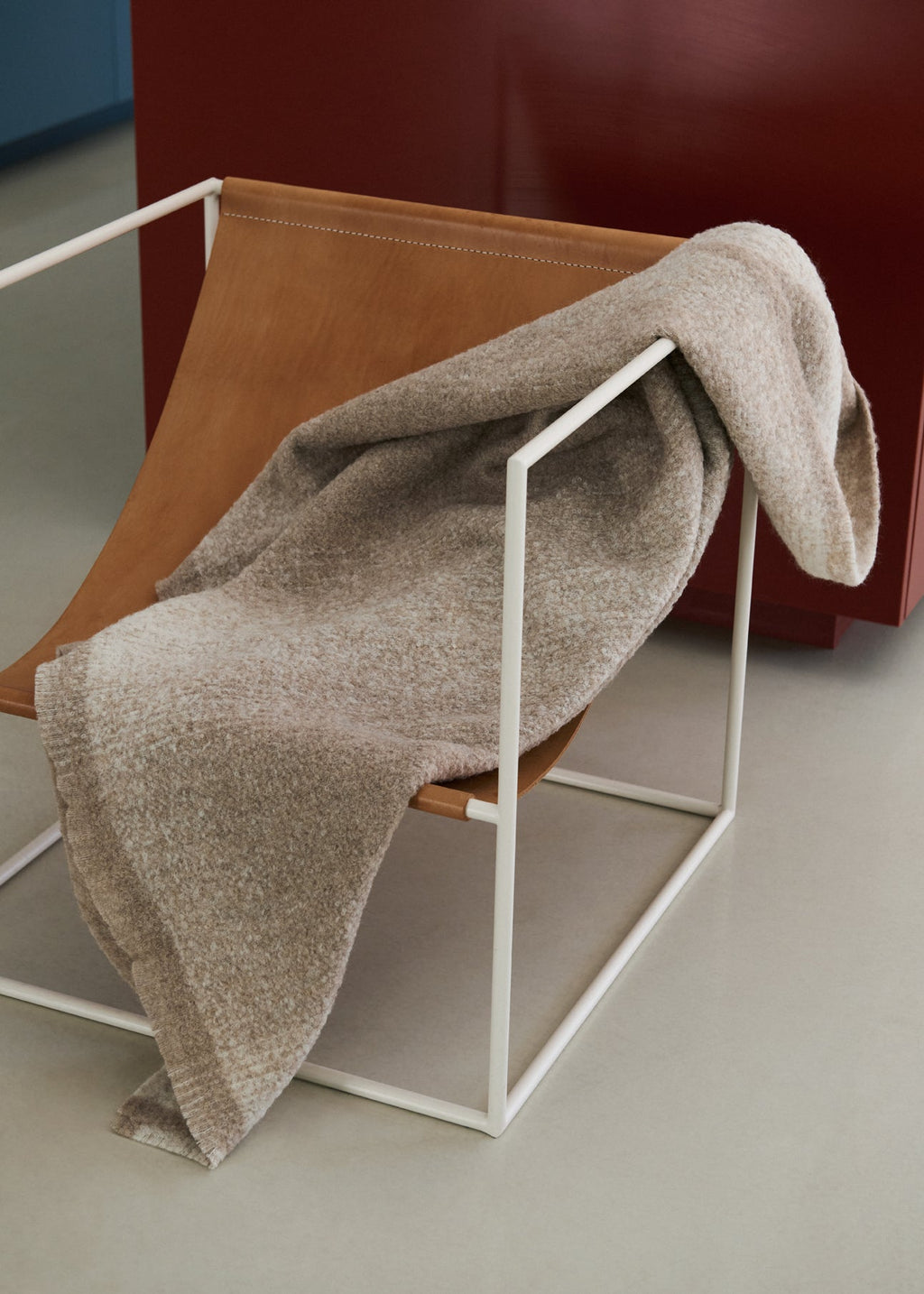 Vulcanic throw Rusty red/nude