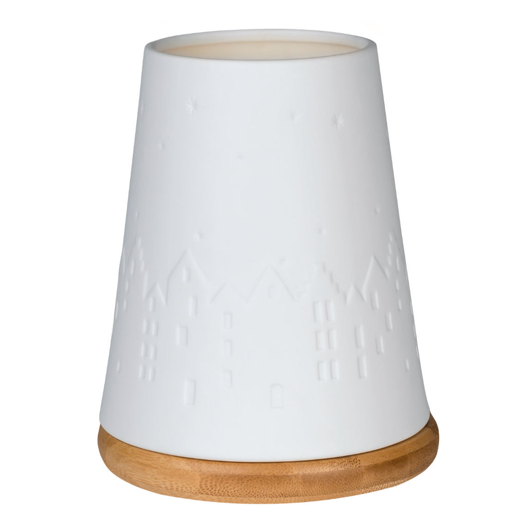Poetry lantern winter town D.12.8cm H.16.3cm